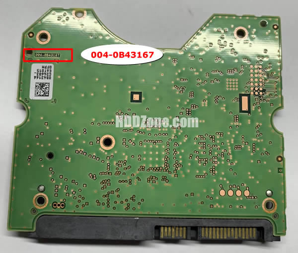 004-0B43167 WD Harddisk Printplade