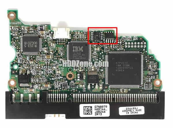 07N8979 Hitachi Harddisk Printplade