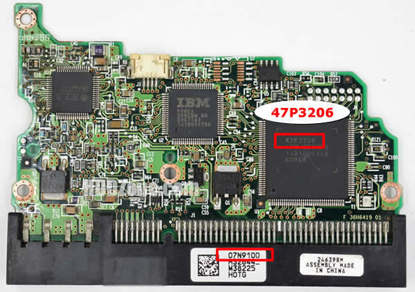 07N9100 Hitachi Harddisk Printplade