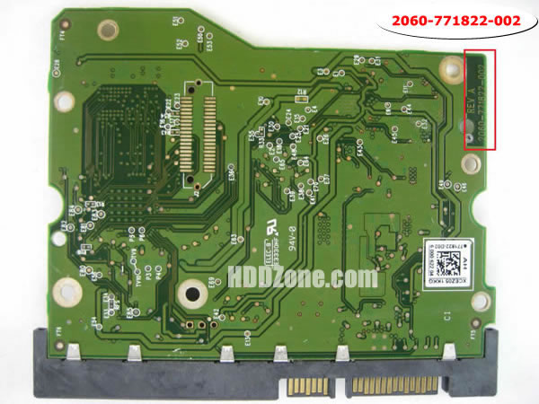 2060-771822-002 WD Harddisk Printplade