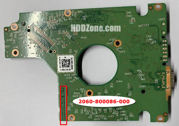 2060-800086-000 WD Harddisk Printplade
