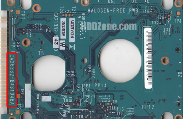 CA26332-B43104BA Fujitsu Harddisk Printplade