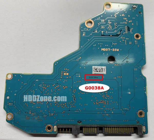G0038A Toshiba Harddisk Printplade