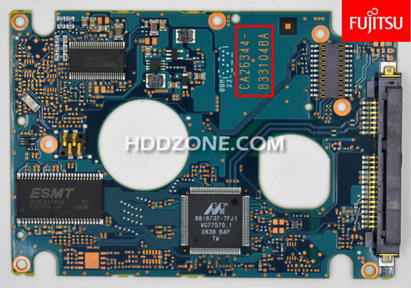Udskiftning af Printplade på Harddisk Fujitsu