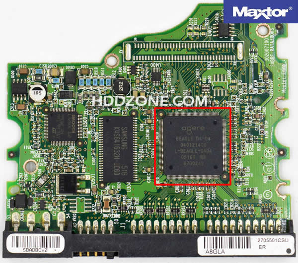 Udskiftning af Printplade på Harddisk Maxtor